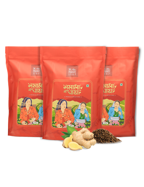 Masala Chai Combo Pack of 3, 450gm + 450gm + 450gm - The Pahadi Story