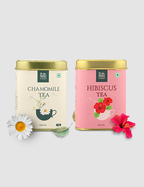 Chamomile and Hibiscus Tea Combo: - The Pahadi Story 