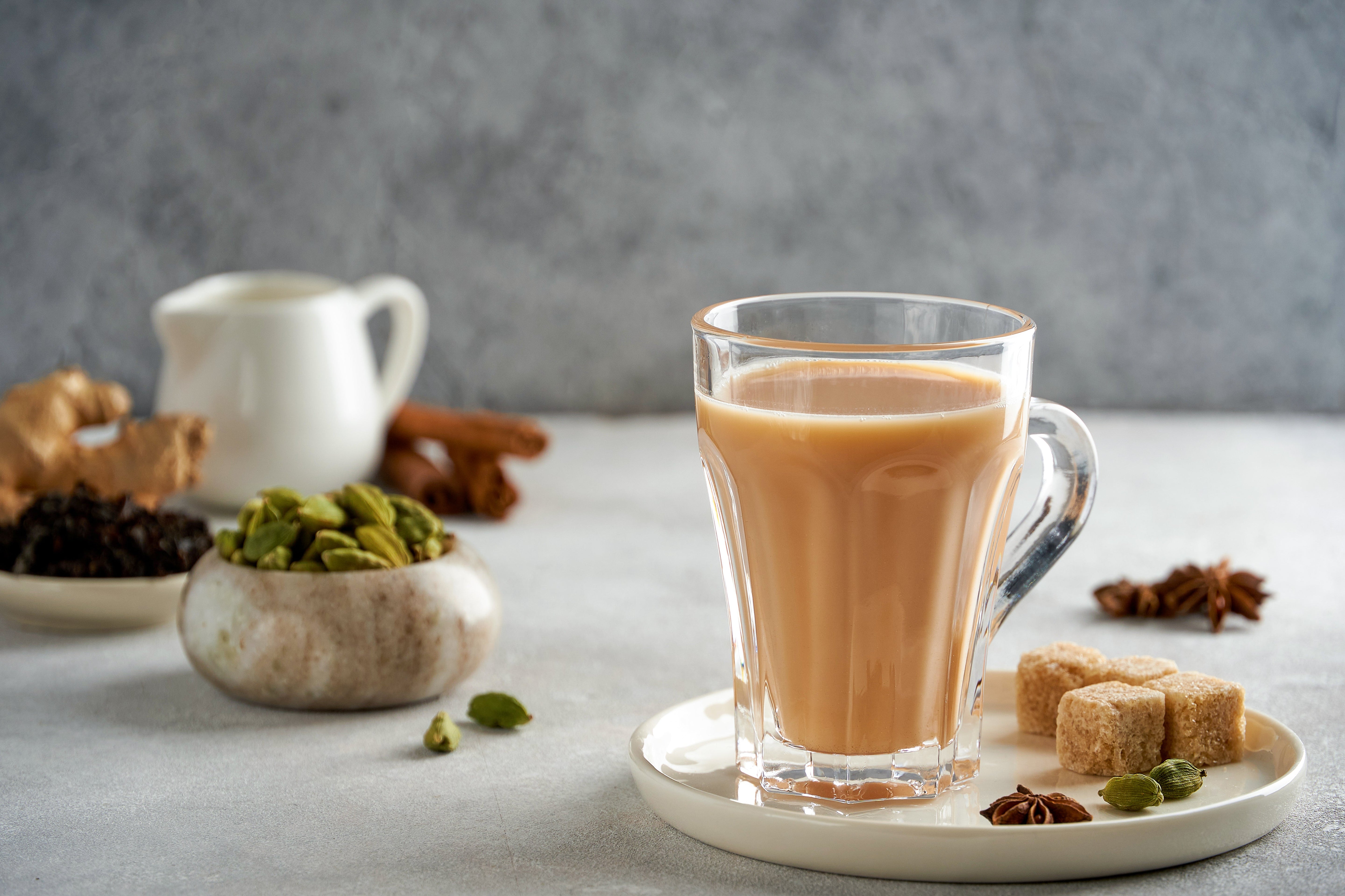A steaming cup of Kadak Masala Chai