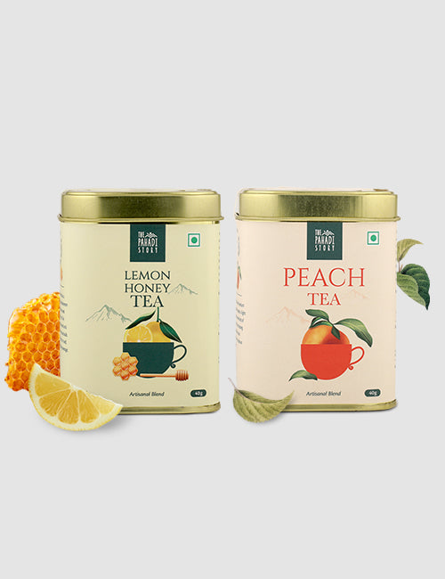 Lemon Honey Green Tea and Peach Tea Combo
