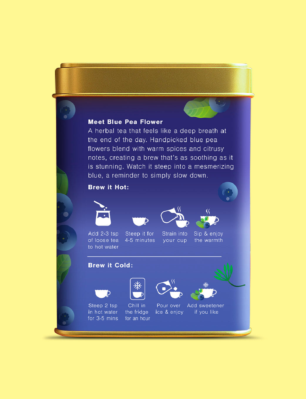 Blue Pea Flower Tea - Back