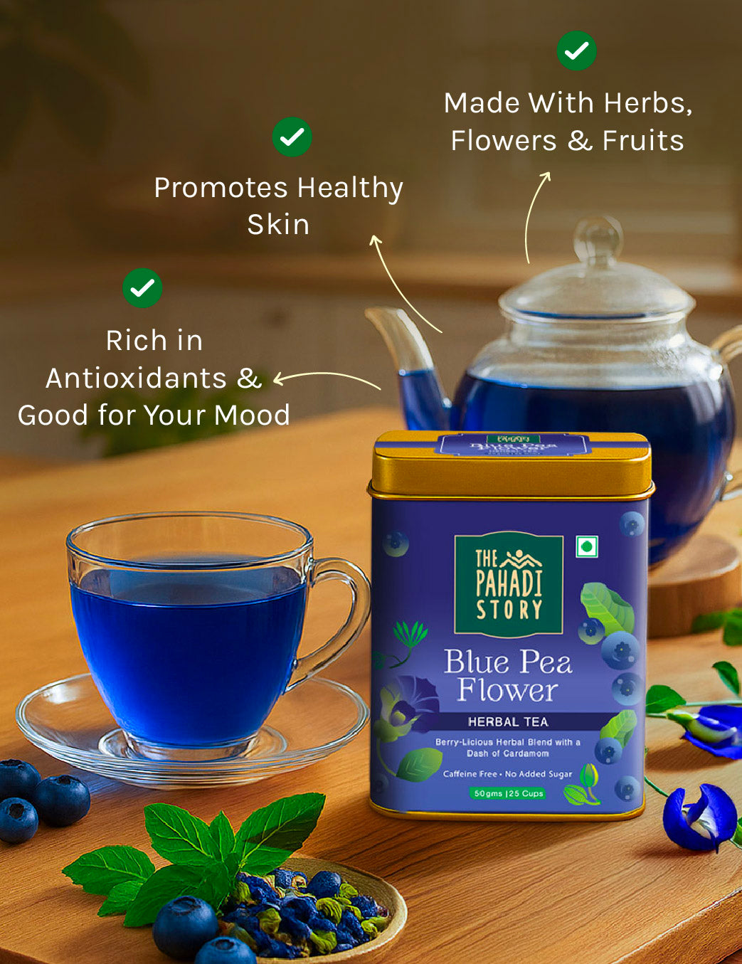 Wellness Herbal Tea Combo - Pack of 4 - The Pahadi Story 