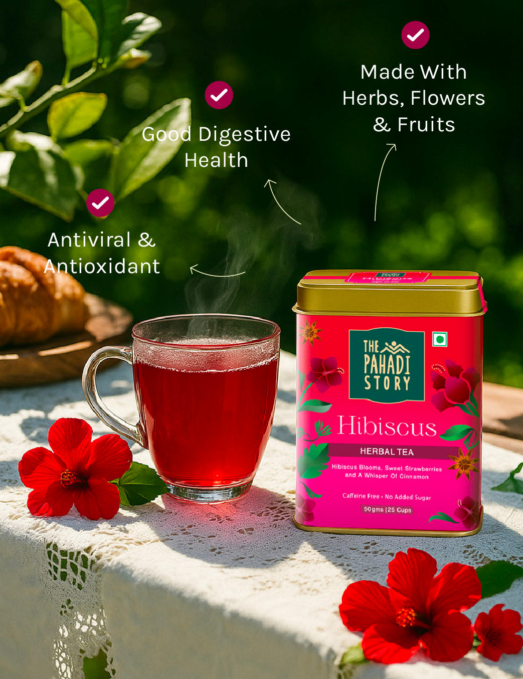 Floral Favourites Herbal Tea Combo - Pack of 2 - The Pahadi Story 